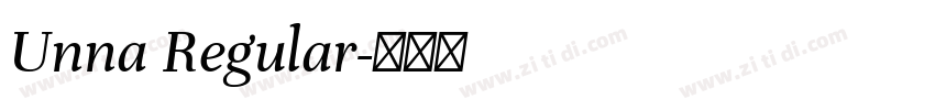 Unna Regular字体转换
